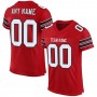 Red White-Black Mesh Authentic Football Jersey