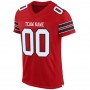 Red White-Black Mesh Authentic Football Jersey