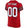 Red White-Black Mesh Authentic Football Jersey