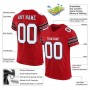 Red White-Black Mesh Authentic Football Jersey