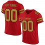 Red Old Gold-Black Mesh Authentic Football Jersey
