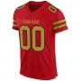 Red Old Gold-Black Mesh Authentic Football Jersey