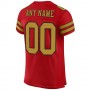 Red Old Gold-Black Mesh Authentic Football Jersey