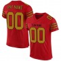 Red Old Gold-Black Mesh Authentic Football Jersey