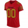 Red Old Gold-Black Mesh Authentic Football Jersey