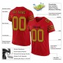 Red Old Gold-Black Mesh Authentic Football Jersey