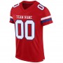 Red White-Royal Mesh Authentic Football Jersey