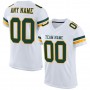 White Green-Gold Mesh Authentic Football Jersey