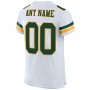 White Green-Gold Mesh Authentic Football Jersey