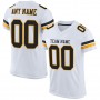 White Black-Gold Mesh Authentic Football Jersey
