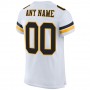White Black-Gold Mesh Authentic Football Jersey