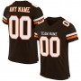 Brown White-Orange Mesh Authentic Football Jersey