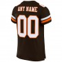 Brown White-Orange Mesh Authentic Football Jersey