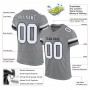 Gray White-Black Mesh Authentic Football Jersey
