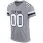 Light Gray White-Black Mesh Authentic Football Jersey