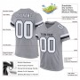 Light Gray White-Black Mesh Authentic Football Jersey