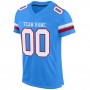 Powder Blue White-Red Mesh Authentic Football Jersey