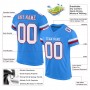 Powder Blue White-Red Mesh Authentic Football Jersey