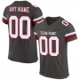 Pewter White-Red Mesh Authentic Football Jersey