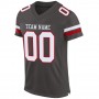 Pewter White-Red Mesh Authentic Football Jersey