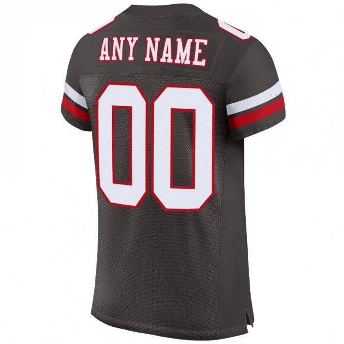 Pewter White-Red Mesh Authentic Football Jersey