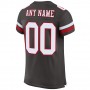 Pewter White-Red Mesh Authentic Football Jersey