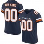 Navy White-Orange Mesh Authentic Football Jersey