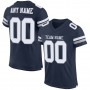 Navy White-Light Gray Mesh Authentic Football Jersey