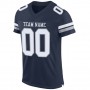 Navy White-Light Gray Mesh Authentic Football Jersey